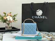 Kitlife Chanel Small Flap Bag Double C Blue - 13*9.5*6*cm - 3