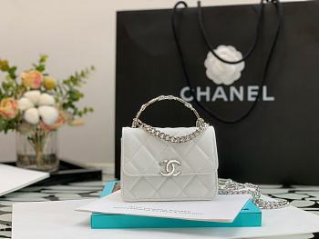 Kitlife Chanel Small Flap Bag Double C White - 13*9.5*6*cm