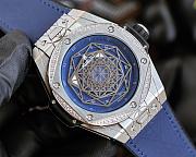 Kitlife Hublot Big Bang Sang Bleu Titanium Watch Black/Blue - 4