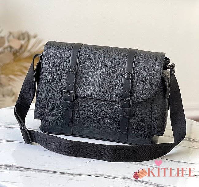 Kitlife Louis Vuitton Trunk messenger Black Bag Monogram embossed Taurillon leather - M58494 - 33 x 28 x 11 cm - 1