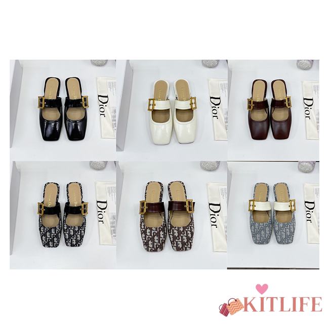 Kitlife Dior Flat Mules 6 colors - 1