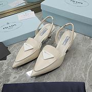 Kitlife Prada Brushed leather slingback pumps cream  - 1