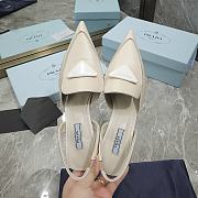 Kitlife Prada Brushed leather slingback pumps cream  - 4