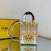 Kitlife Fendi Mini White Sunshine Shopper - 13×18×6.5 - 4