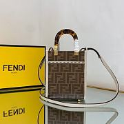 Kitlife Fendi Mini Sunshine Shopper Multicolor FF printed fabric mini bag - 13*6.5*18cm - 4