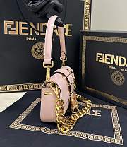 Kitlife Fendace Brooch mini baguette Fendace Pink leather bag - 20*13*5cm - 6