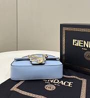 Kitlife Fendace Brooch mini baguette Fendace Blue leather bag - 20*13*5cm - 3