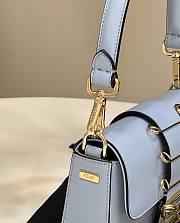 Kitlife Fendace Brooch mini baguette Fendace Blue leather bag - 20*13*5cm - 4
