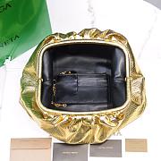 Kitlife Bottega Veneta Metallised leather clutch gold pouch - 38x18x18cm - 5