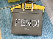 Kitlife Fendi Sunshine Large Grey leather and elaphe shopper - 40.5x35x21.5 cm - 1