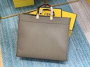 Kitlife Fendi Sunshine Large Grey leather and elaphe shopper - 40.5x35x21.5 cm - 2