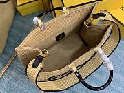 Kitlife Fendi Sunshine Medium Woven straw shopper - 35x31x17cm - 2