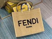 Kitlife Fendi Sunshine Large Woven straw shopper - 40.5x35x21.5cm - 1