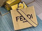 Kitlife Fendi Sunshine Large Woven straw shopper - 40.5x35x21.5cm - 4