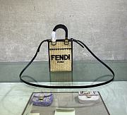 Kitlife Fendi Sunshine Mini Shopper Woven Straw - 13x6.5x18cm - 1