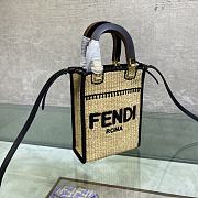 Kitlife Fendi Sunshine Mini Shopper Woven Straw - 13x6.5x18cm - 5