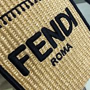 Kitlife Fendi Sunshine Mini Shopper Woven Straw - 13x6.5x18cm - 2