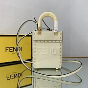 Kitlife Fendi Mini Sunshine Shopper Lilac leather white bag - 13x6.5x18cm - 1