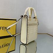 Kitlife Fendi Mini Sunshine Shopper Lilac leather white bag - 13x6.5x18cm - 6