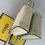 Kitlife Fendi Mini Sunshine Shopper Lilac leather white bag - 13x6.5x18cm - 5