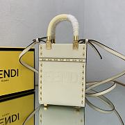 Kitlife Fendi Mini Sunshine Shopper Lilac leather white bag - 13x6.5x18cm - 2