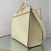 Kitlife Fendi Sunshine MediumWhite leather shopper - 35x31x17cm - 4