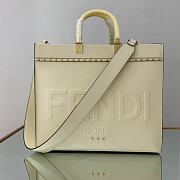 Kitlife Fendi Sunshine MediumWhite leather shopper - 35x31x17cm - 2