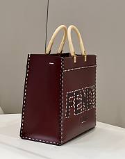 Kitlife Fendi Sunshine Medium Burgundy Bag - 35x31x17cm - 2