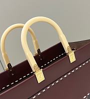 Kitlife Fendi Sunshine Medium Burgundy Bag - 35x31x17cm - 4