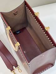 Kitlife Fendi Sunshine Medium Burgundy Bag - 35x31x17cm - 5