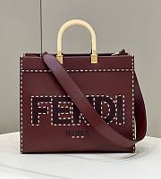 Kitlife Fendi Sunshine Medium Burgundy Bag - 35x31x17cm - 1