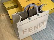 Kitlife Fendi Sunshine Large White leather shopper - 40.5x35x17cm - 4