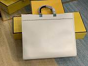 Kitlife Fendi Sunshine Large White leather shopper - 40.5x35x17cm - 3