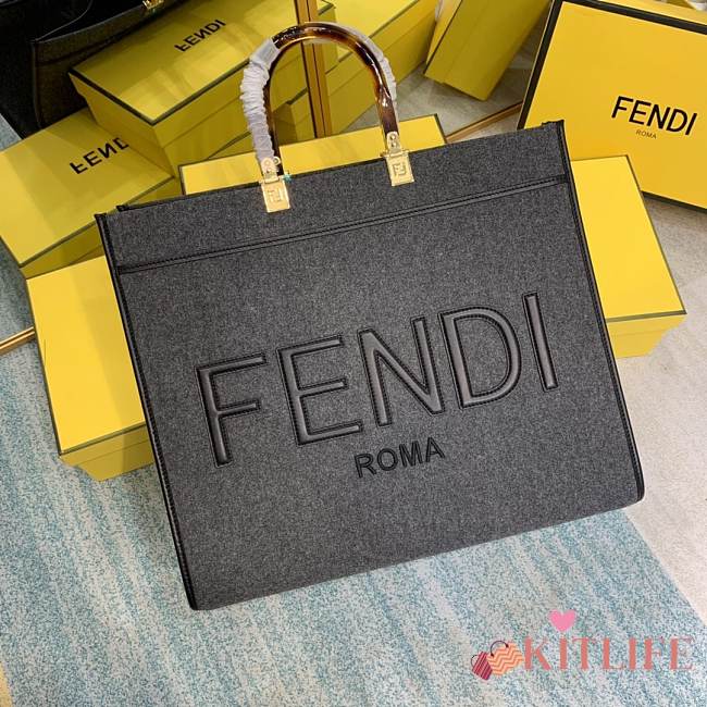 Kitlife Fendi Sunshine Large Canvas leather shopper - 40.5x35x17cm - 1