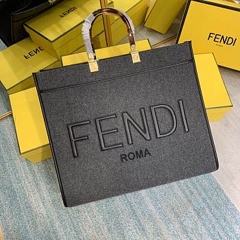 Kitlife Fendi Sunshine Large Canvas leather shopper - 40.5x35x17cm