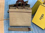 Kitlife Fendi Sunshine Medium Beige canvas bag - 35x31x17cm - 1