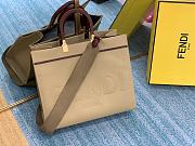 Kitlife Fendi Sunshine Medium Beige canvas bag - 35x31x17cm - 2