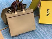 Kitlife Fendi Sunshine Medium Beige canvas bag - 35x31x17cm - 3