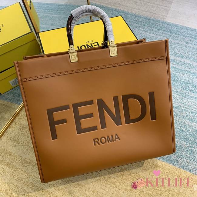 Fendi Brown Handbag - 40.5x35x21.5cm - 1