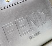Kitlife Fendi Sunshine Medium Silver laminated leather shopper - 35x31x17cm - 6