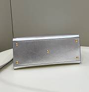 Kitlife Fendi Sunshine Medium Silver laminated leather shopper - 35x31x17cm - 4