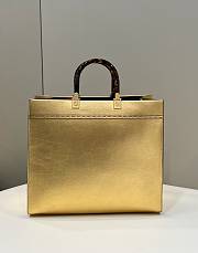 Kitlife Fendi Sunshine Medium Gold laminated leather shopper - 35x31x17cm - 2