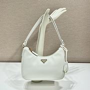 Kitlife Prada Re Edition Saffiano Leather White Bag - 23x17x6.5 - 1