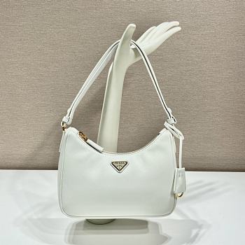 Kitlife Prada Re Edition Saffiano Leather White Bag - 23x17x6.5