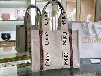 Kitlife Chloe Woody Tote Bag white & brown - MML0201 – 37x26x12cm