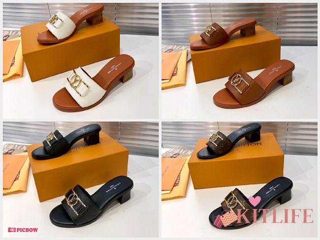 Kitlife Louis Vuitton Lock It Mules - 4.5cm - 1