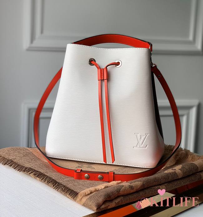 Kitlife Louis Vuitton Neonoe MM White/Black Leather - 26x26x17 cm - 1