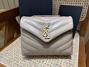 Kitlife YSL Loulou bag beige Small gold and silver harware - 494699 - 24x18x9cm - 1