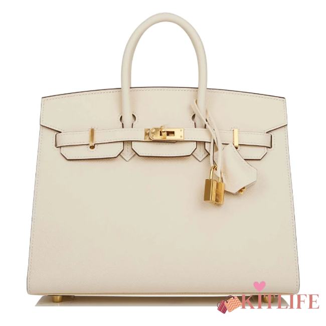 Kitlife Hermes Birkin Sellier 25 Nata Epsom Gold Hardware - 1