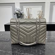 Kitlife YSL Loulou SMALL CHAIN BAG IN MATELASSÉ Grey Gold and Silver - 32 X 22 X 12 CM - 3